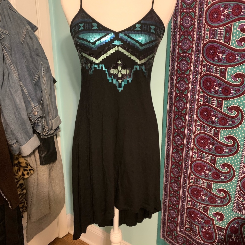Express: Sequin High-Low Dress